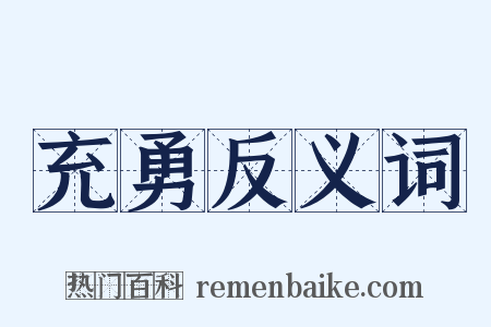 充勇反义词是什么意思的图片